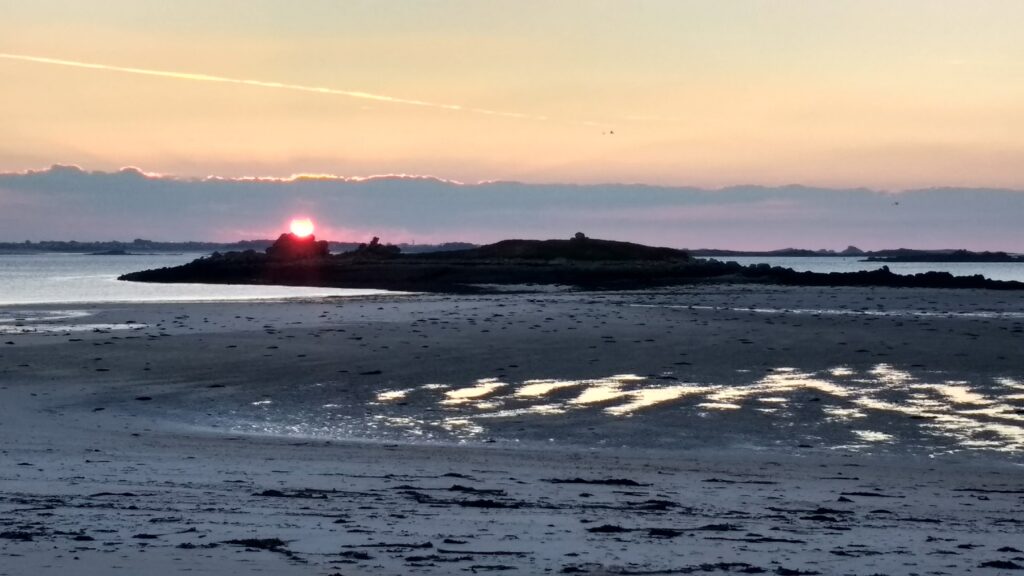 Coucher de soleil, Dunes de Sainte Marguerite, Landéda, Finistère, Bretagne